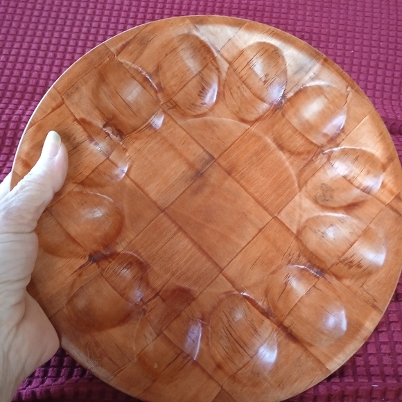 Vintage wooden deviled egg holder, mint condition - Picture 1 of 2